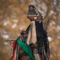 Mongolian shaman performing a ritual