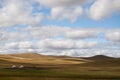 Mongolian tents in the Meadowland Royalty Free Stock Photo