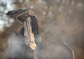 Mongolian shaman performing a ritual