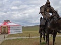 Mongolian warrior on a horse