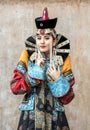 Mongolian woman in traditional outfit