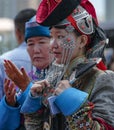 Mongolian women in traditional costume
