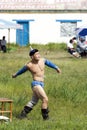 Mongolian Wrestler Royalty Free Stock Photo
