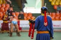 Mongolian wrestlesrs training