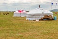 Mongolian yurts at Nadaam horse race, Mongolia