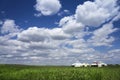 Mongolian yurts on the prairie