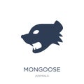 Mongoose icon. Trendy flat vector Mongoose icon on white background from animals collection