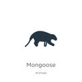 Mongoose icon vector. Trendy flat mongoose icon from animals collection isolated on white background. Vector illustration can be