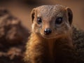 Mongoose portrait created with Generative AI technology