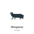 Mongoose vector icon on white background. Flat vector mongoose icon symbol sign from modern animals collection for mobile concept