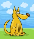 Mongrel dog cartoon illustration Royalty Free Stock Photo