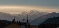 Moning scene of the Ortler peak on background. Italian Alps, Italy, Europe.