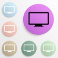 monitor badge color set. Simple glyph, flat vector of web icons for ui and ux, website or mobile application Royalty Free Stock Photo