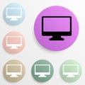 monitor badge color set. Simple glyph, flat vector of web icons for ui and ux, website or mobile application Royalty Free Stock Photo