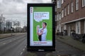 Monitor Billboard Take Your Booster Shot Against Corona At Amsterdam The Netherlands 2-1-2022