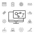 Monitor, biology flat vector icon in biology pack Royalty Free Stock Photo