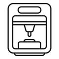 Monitor bioprinting icon outline vector. Eye future Royalty Free Stock Photo