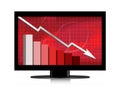 Monitor Business worries graph Royalty Free Stock Photo