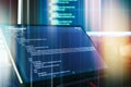 Monitor closeup of function source code. Abstract IT technology background. Software source code Royalty Free Stock Photo