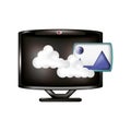 Monitor with cloud computing and image format