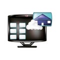 Monitor with cloud computing and image format