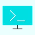 Monitor Command Icon. Vector Simple Minimal 96x96 Pictogram Royalty Free Stock Photo