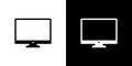 Monitor desktop computer icon in generic style. PC screen sign symbol Royalty Free Stock Photo