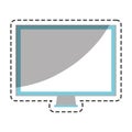 Monitor desktop computer icon Royalty Free Stock Photo