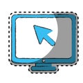 Monitor desktop computer icon Royalty Free Stock Photo