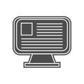 monitor equation icon. Element of minimalistic for mobile concept and web apps icon. Glyph, flat icon for website design and Royalty Free Stock Photo