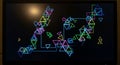 On a monitor featuring a complex pattern of interconnected geometric Royalty Free Stock Photo