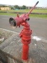 monitor fire hydrant nozzle on standby position