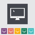 Monitor flat icon.