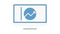 Monitor with Graph Icon, Business Analytics, Data Trends, Growth, vector design Generative AI Royalty Free Stock Photo