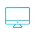 Monitor icon in gradient style about multimedia for any projects Royalty Free Stock Photo