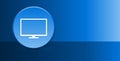 Monitor icon glassy modern blue button abstract background Royalty Free Stock Photo