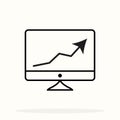 Monitor icon line , PC icon, computer vector icon, television icon Royalty Free Stock Photo