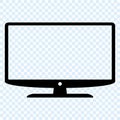 Monitor icon, modern tv icon, TFT LED wide screen smart tv icon