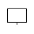 Monitor icon Thin line art isolated Royalty Free Stock Photo