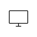Monitor icon Thin line art isolated Royalty Free Stock Photo