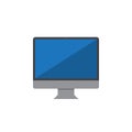 Monitor icon vector, desktop computer solid logo illustration, c Royalty Free Stock Photo