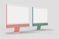 Monitor iMac 24 mockup Template For presentation branding, corporate identity, advertising, branding business. 3D rendering