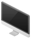 Monitor isometric icon. Computer display empty screen Royalty Free Stock Photo