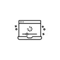 Monitor laptop loading icon. Element of quit smoking icon