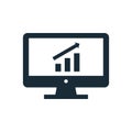 Monitor, LCD, LED Finance Diagram Icon Design Template Elements Royalty Free Stock Photo