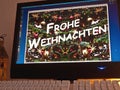 Monitor - light game - Frohe Weihnachten Royalty Free Stock Photo