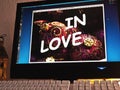 Monitor - light game - in love Royalty Free Stock Photo