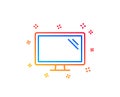 Monitor line icon. Computer component device sign. Vector Royalty Free Stock Photo