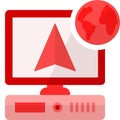 Monitor location pin navigation