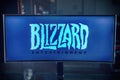 monitor logo Blizzard Entertainment software house producer of video games, famous for Warcraft , Diablo and Starcraft Royalty Free Stock Photo